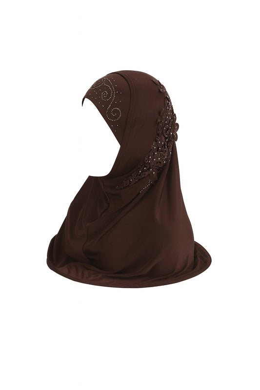 https://www.amodeyah.com/cdn/shop/files/Brown Embellished Lace Instant Hijab for Kids.jpg