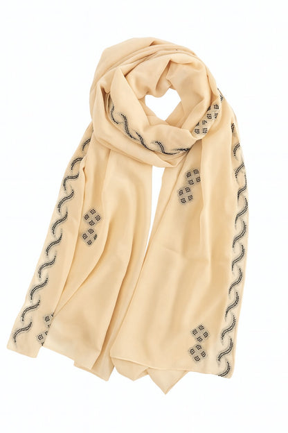 Amodeyah Embellished Hijab – Elegant Crystal Detailing in Multiple Colors