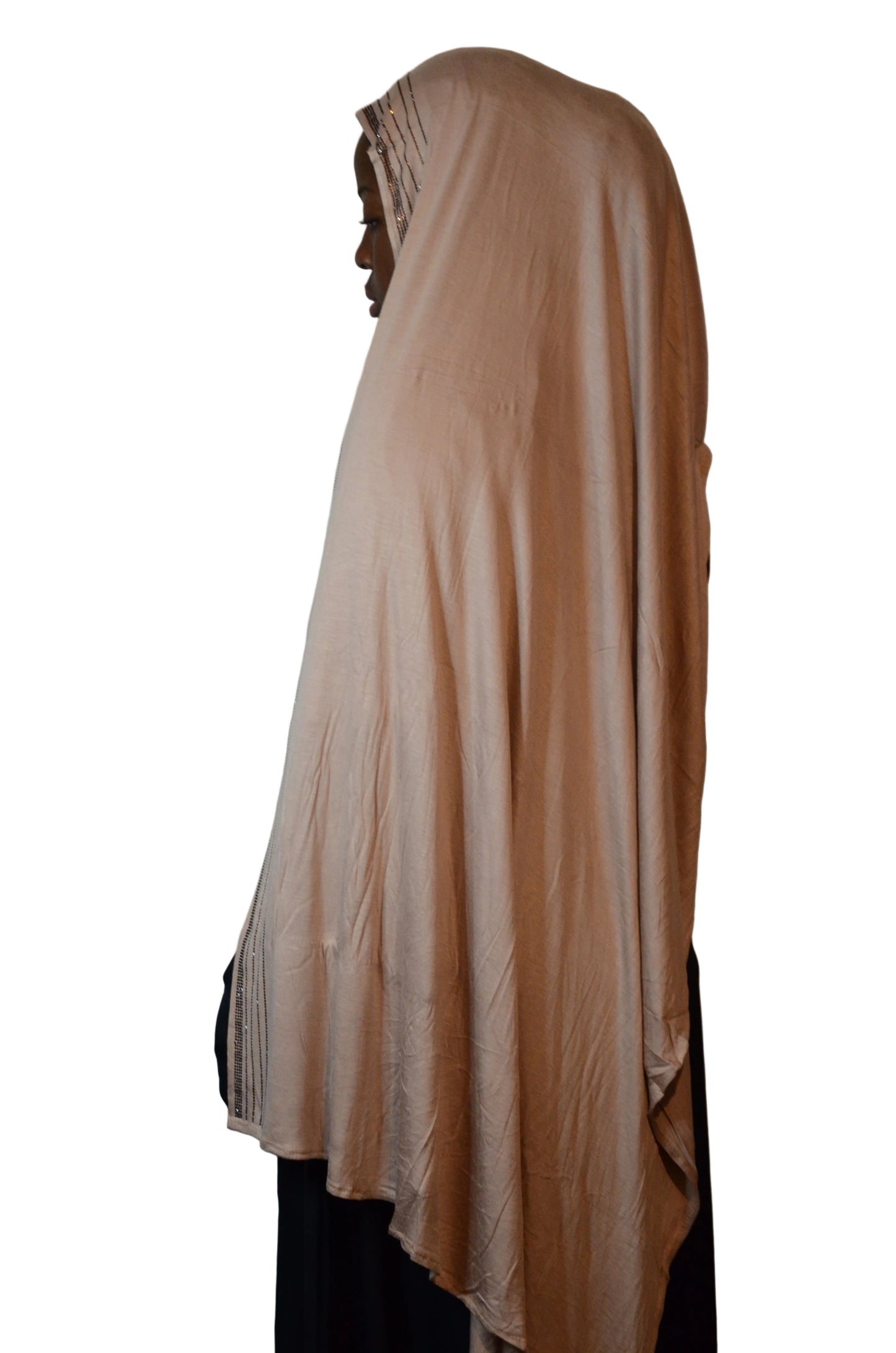 premium jersey hijab, rhinestone hijab, elegant hijab, modest fashion hijab, luxury jersey hijab, sparkle hijab, everyday hijab, Amodeyah hijab