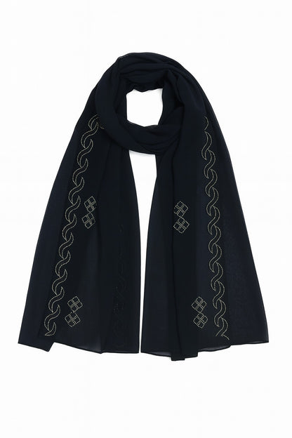 Amodeyah Embellished Hijab – Elegant Crystal Detailing in Multiple Colors